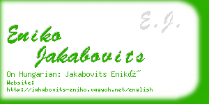 eniko jakabovits business card